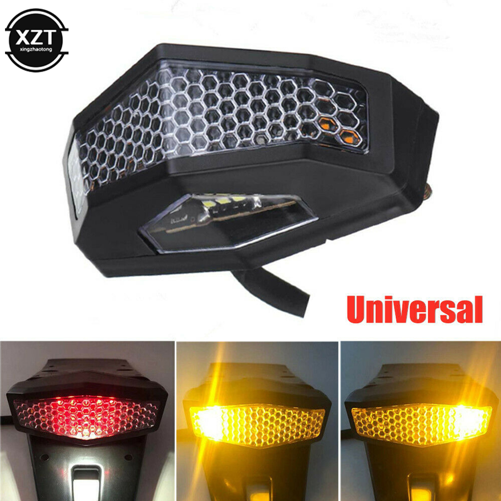 Signal Lamp Universal Motorcycle ATV LED Rear Tail Brake Stop Indicator Turn Signal Light for Bobber Enduro Dirt Bike Accessory