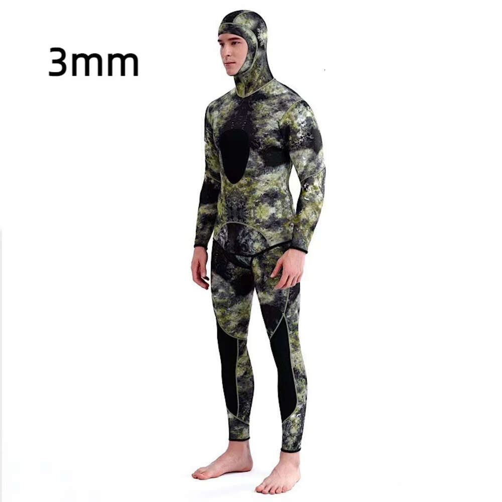 Ddmytiger New MM Fish Hunting Camouflage Chloroprene Rubber Split Diving For Men S Cold And Warm Free Surfing Suit H