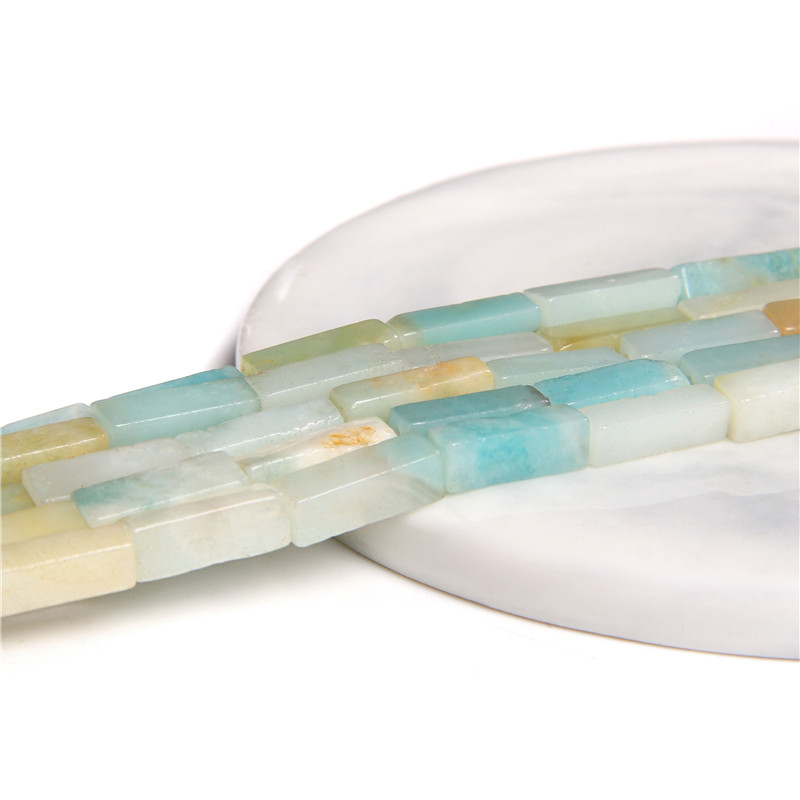 Natural Stone Square Agates Lapis Quartz Unakite Opal Beads Loose Spacer Tube Bead Bracelet Necklace For Jewelry Making 4 * 13mm