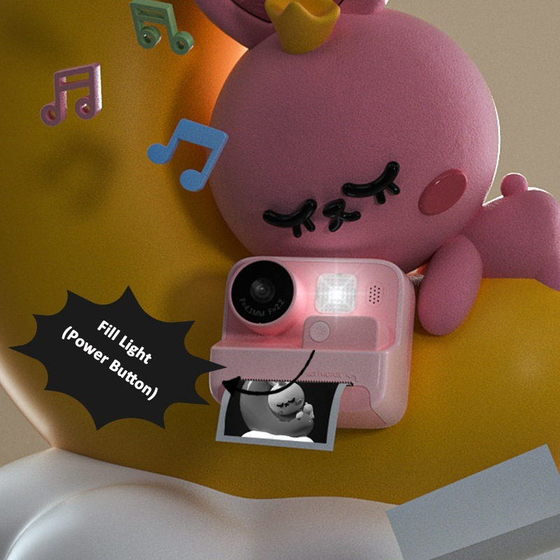Children Instant Camera Print Camera For Kids 1080P Video Photo Digital Camera With Print Paper Birthday Gift For Child Girl Boy