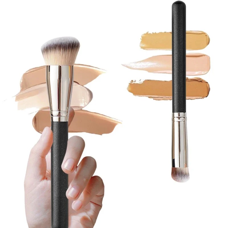1Pcs Professional Makeup Brushes Set High-End Foundation Concealer Contour Blending Beauty Brush Frosted Wooden Handle z250527Q76T