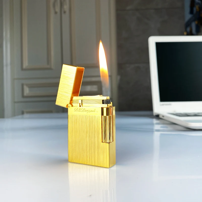 New Retro Lighter Bright Sound Brass Shell Windproof Lighter Cigarette Men Gift