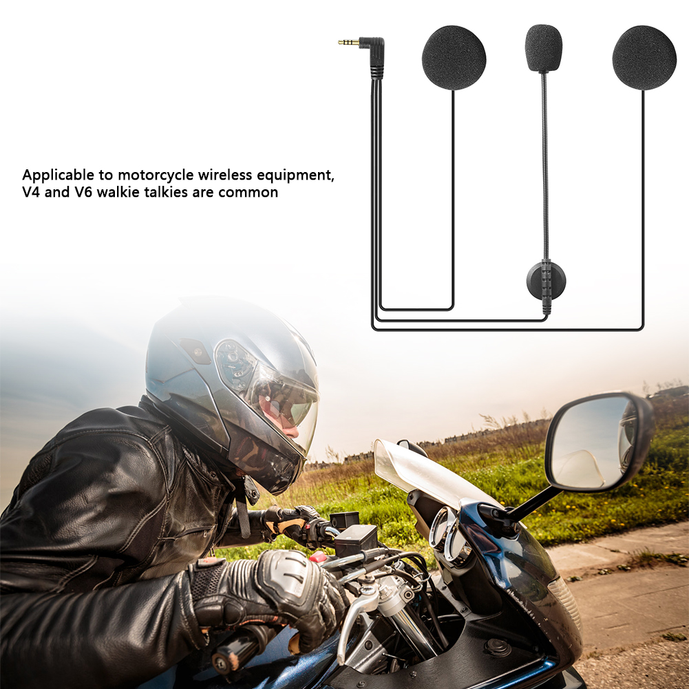 Motorcycle Helmet Intercom Stereo Device Headsets Bluetooth-compatible Speaker Earphone Replacement Clip for V4 V6 Multifunction