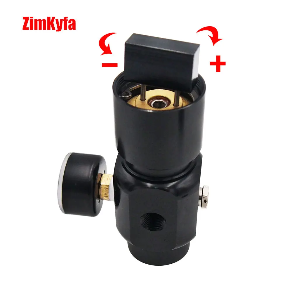 CO2 HPA MINI SFR (SUPER FAST REFRESH) REGULATOR 0.825"-14NGO INPUT 1500 PSI OUTPUT 0-130 PSI for Airsoft