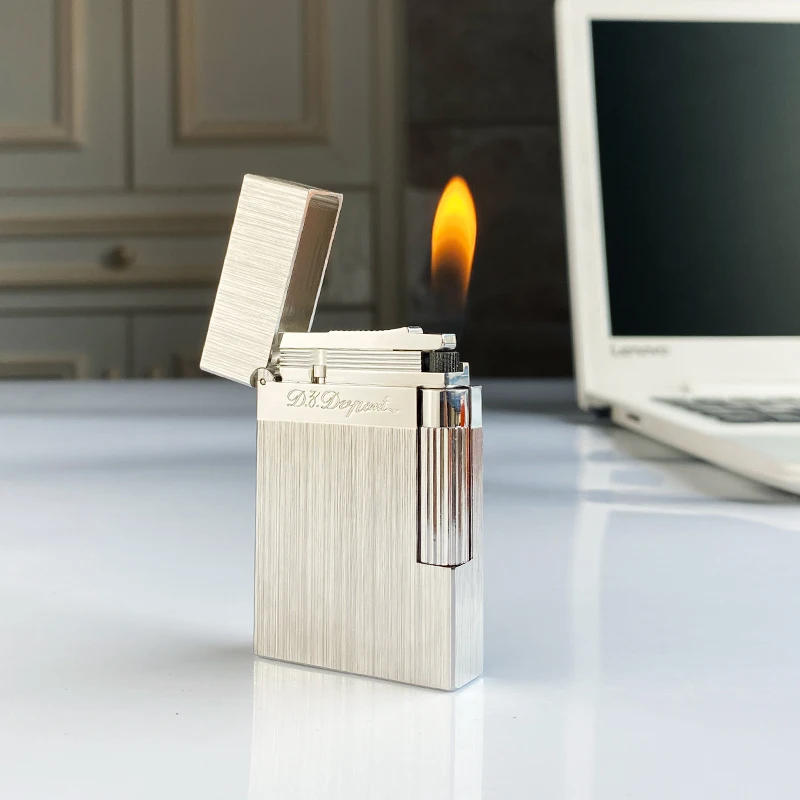 New Retro Lighter Bright Sound Brass Shell Windproof Lighter Cigarette Men Gift