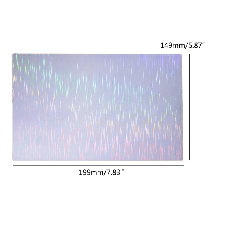 Holographic Silicone Inlay Rainbow-Window Film Holographic Decorative Holo Silicone Sheet Insert for Epoxy Resin Casting