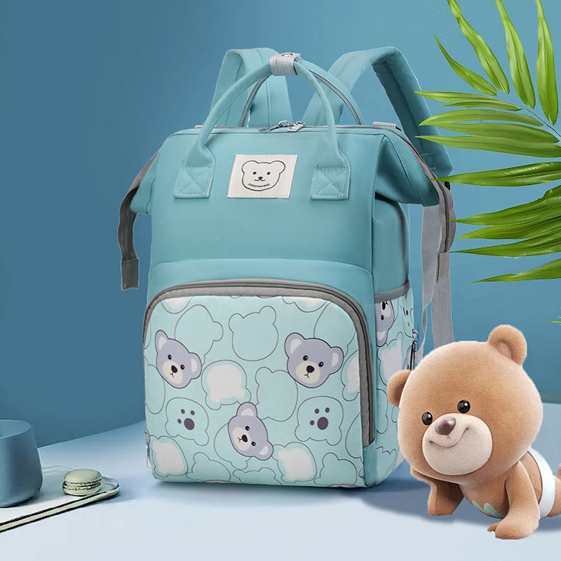 Baby Diaper Bag Waterproof Backpack Animal Prints Bear Mummy Maternity Backpack Nappy Changing Baby Nursing Bags for Mom