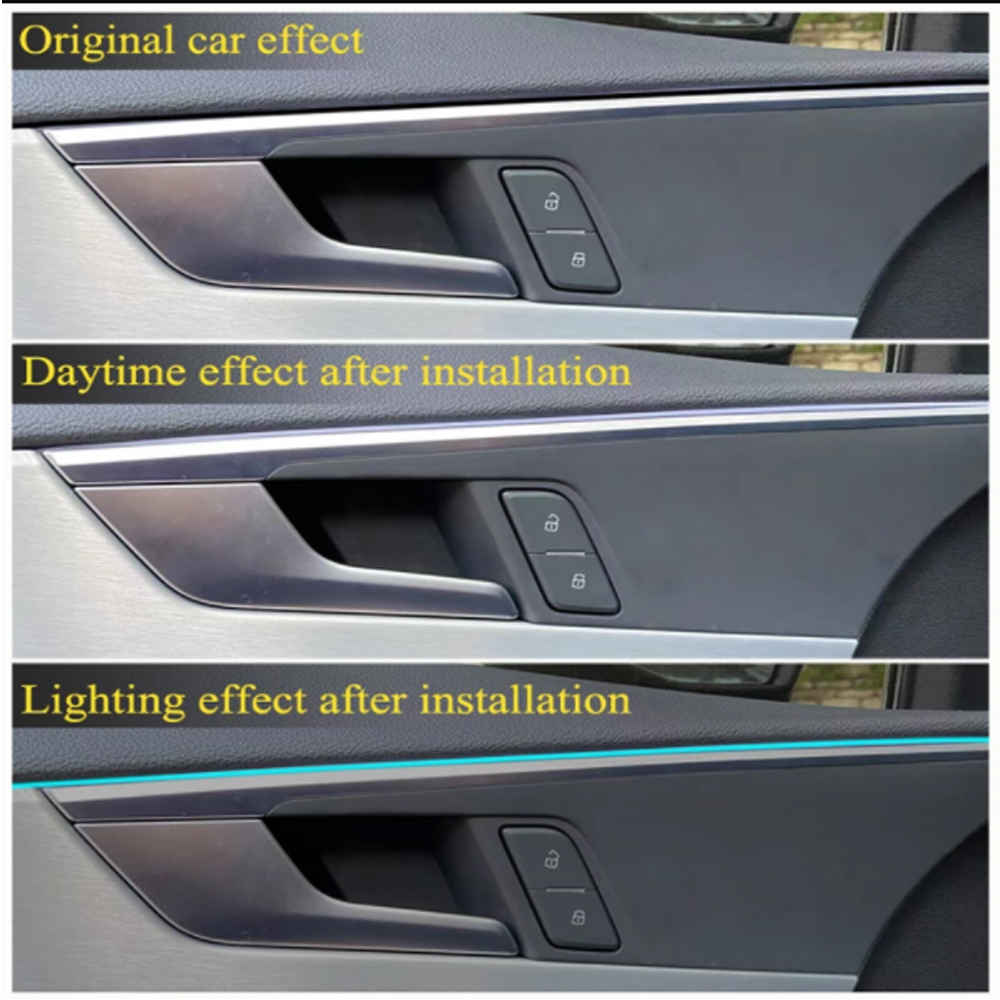 RGB Symphony Ambient Light Parts 64 Colors 35cm 75cm 110cm LED Light Strip 3 Pins/4 Pins Plug Atmosphere Lamp Car Accessories