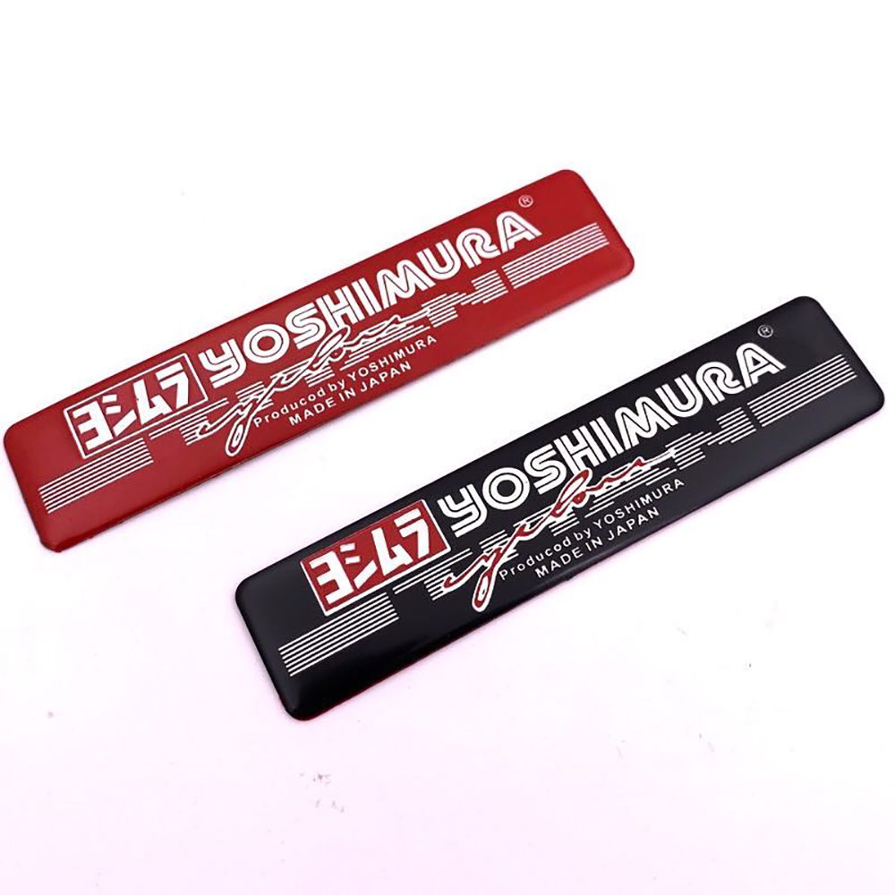 Motorcycle Exhaust Pipes Decal Sticker Aluminium 3D Heat-resistant Muffler Decals Sticker For Yoshimura Honda Yamaha Suzuki BMW