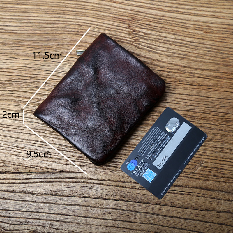 Hand Painted Vegetable Tanned Top Layer Cowhide Wallet For Men's Vintage Genuine Leather Wallet For Women's Short Wallet