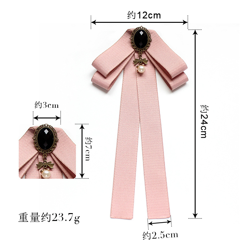 Dames Kraag Bloemen Handgemaakt Lint Britse Koreaanse Mode College Stijl Bank Formele Kleding Wit Overhemd Kristallen Parel Vlinderdas 6ebc7 5 1c140