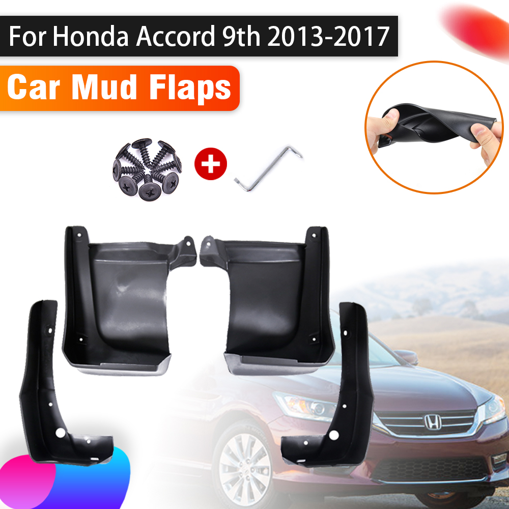 Anti-splash Car Mudguards For Honda Accord 9th 9 Gen 2013 2014 2015 2016 2017 Splash Guard Front Rear Mud Fender Car Accessories
