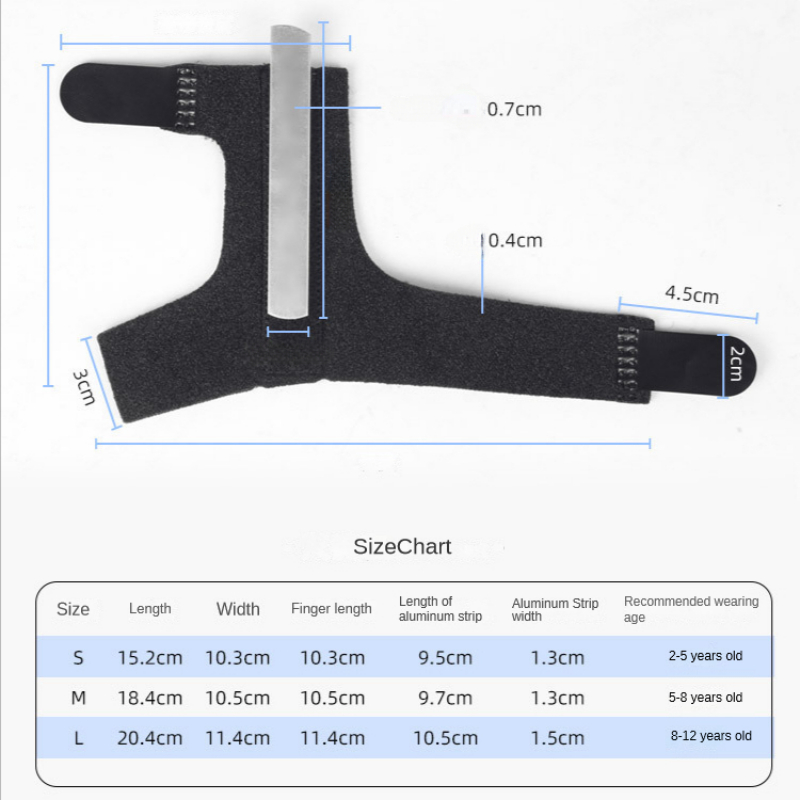 1PC Thumb Splint Support Brace For Tenosynovitis Arthritis Tendonitis Trigger Thumb Immobilizer Fits Child Left And Right Hand
