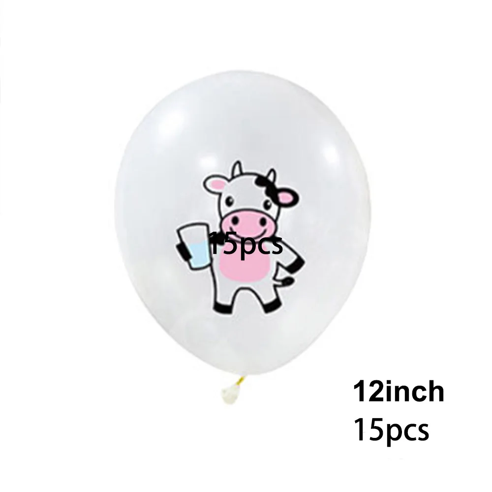 12 Inches Farm Cow Balloons Latex Print Funny Birthday Animal Themed Decorations Kid Girls Bady new 2025 Party Supplie