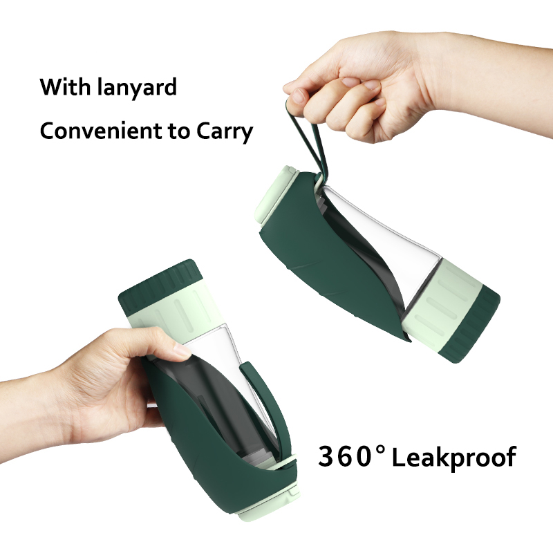 free shipp ing 2 in 1 ltifunction Pet Dog Water Bott l e Silicone Fold ab l e Portab l e Puppy Food Bowl Drinking Dispenser Travel Labrador Supplies