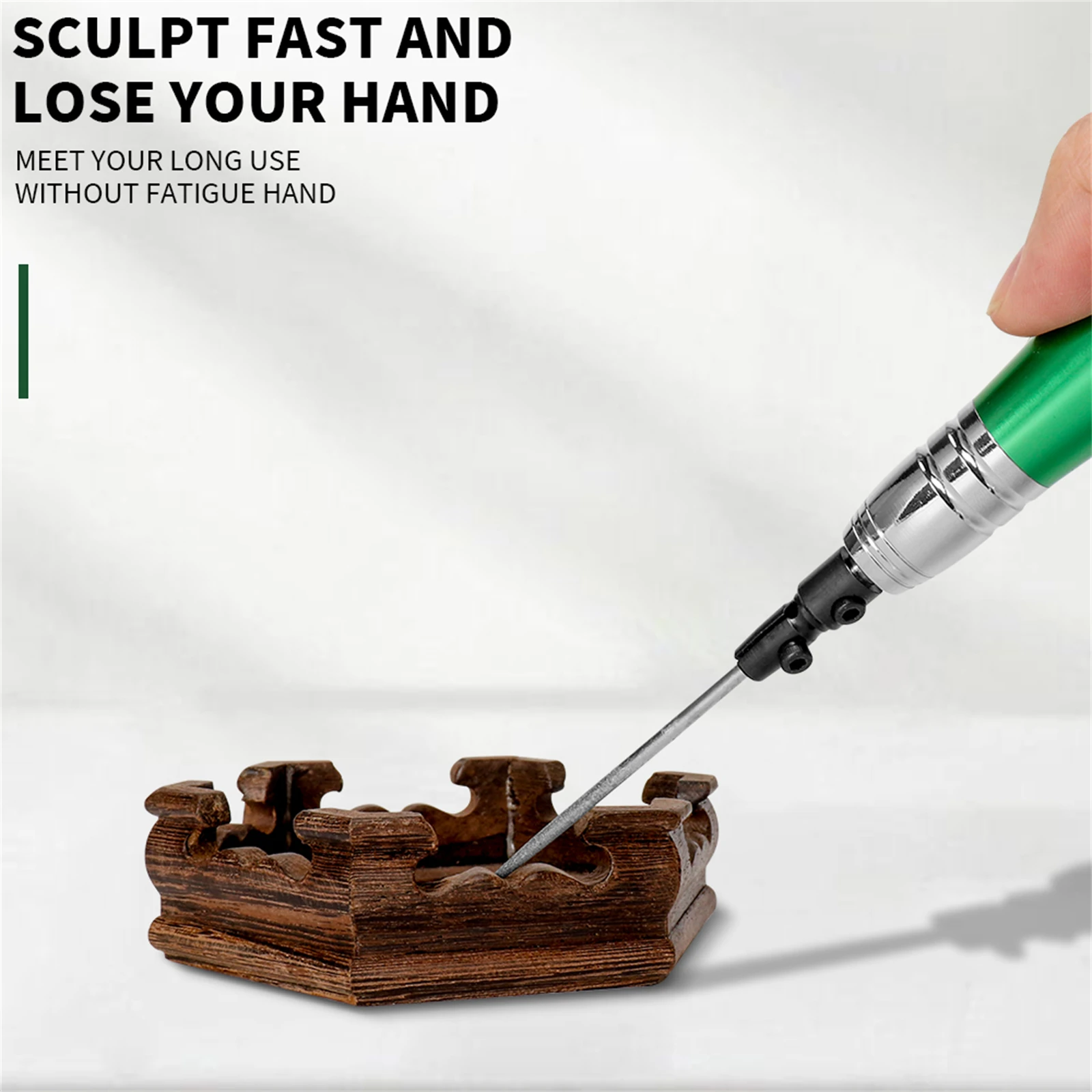 1/8'' Ultrasonic Micro 2025 Pneumatic Air Pencil Die Grinder Reciprocating new Grinding File for Polishing and Deburring