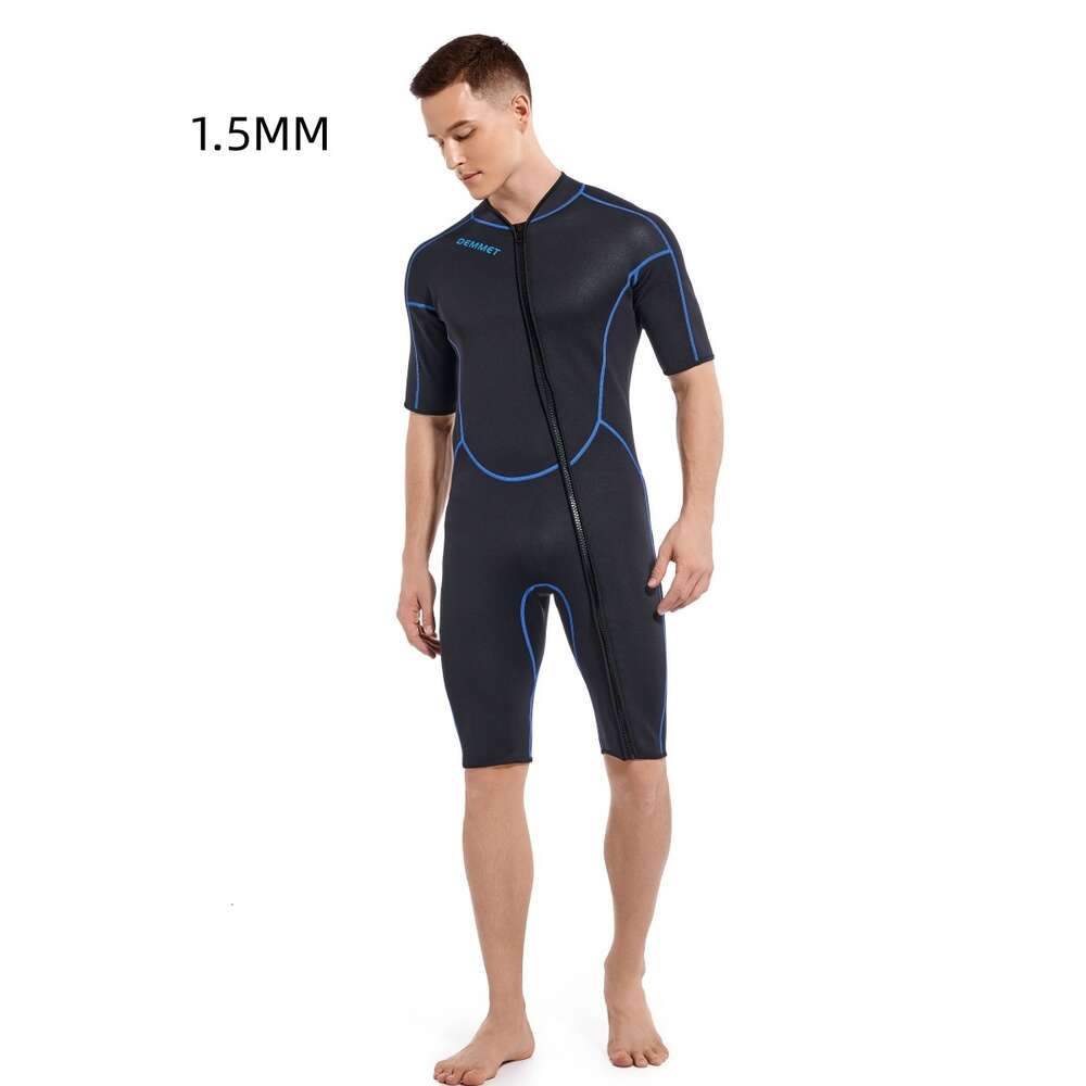Summer new diving suit, 1.5/3mm short sleeved men's women's jumpsuit, sun protection warmth protection, snorkeling and surfing suit H521-119
