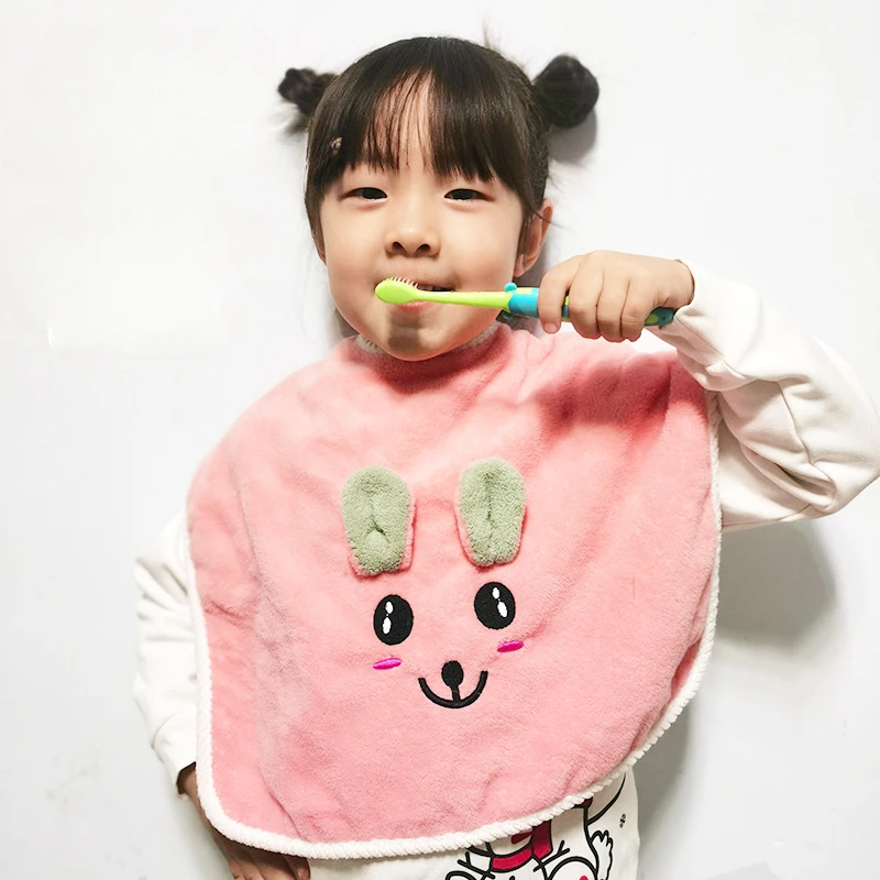 1pc Baby Bibs for Children Washing Face Towel 2025 Soft Salive Towel Boys Girls Learning Brushing Teeth new Towel for 3 To 8 Years Kids