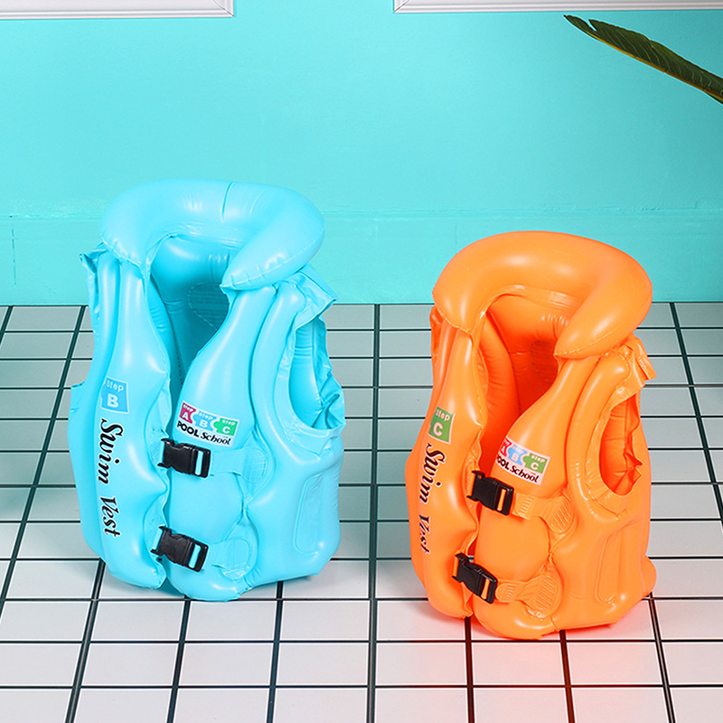1-13 Years PVC Kid's Swimming Inflatable Life Jacket Buoyancy Vest Children's Arm Ring Inflatable Swimming Equipment Random