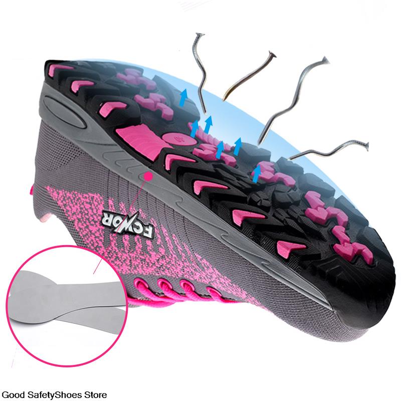 Women Indestructible Steel Toe Sneakers Men Puncture Proof Shoes Lightweight Work Safety Boots 2023 f495