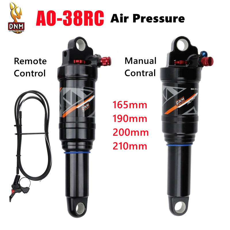 DNM AO-38RC Mountain Bike Rear Shock XC Air Pressure Remote/Manual Control 165/190/200/210mm Lockout Shock Absorber Suspension