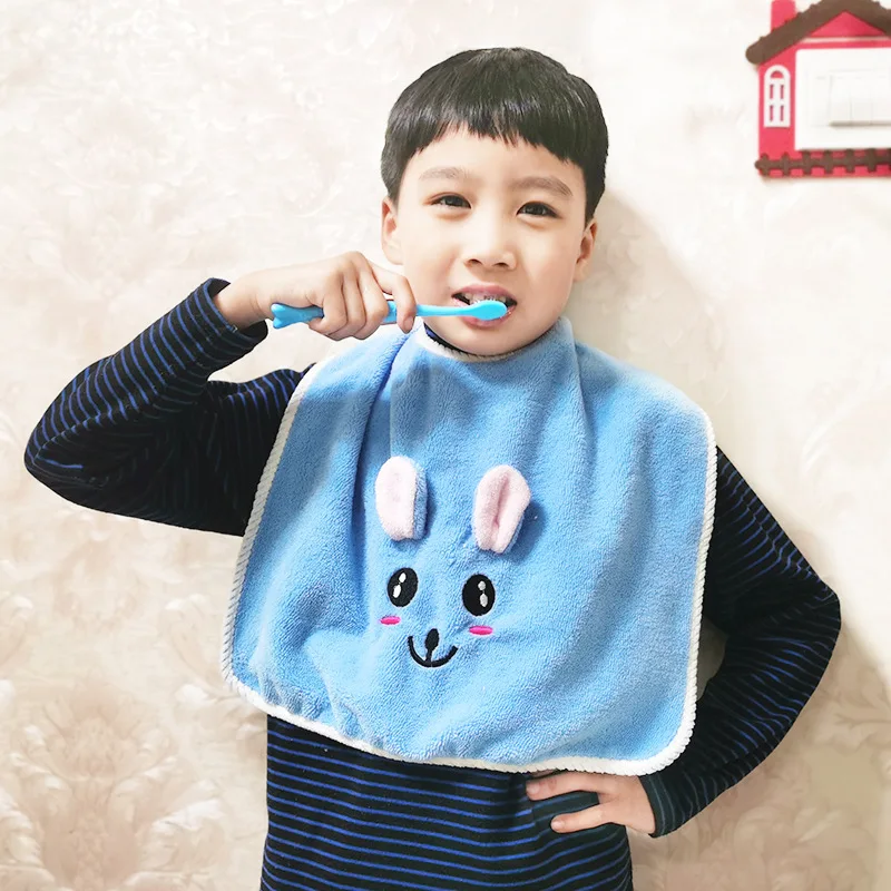 1pc Baby Bibs for Children Washing Face Towel 2025 Soft Salive Towel Boys Girls Learning Brushing Teeth new Towel for 3 To 8 Years Kids