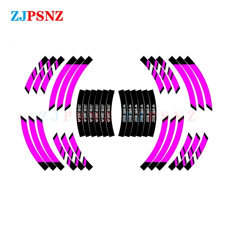 10/12/17/18 inch Strips Motorcycle Scooter Tire Stickers Luminous Waterproof Modified Reflective Wheel Sticker Film Universal