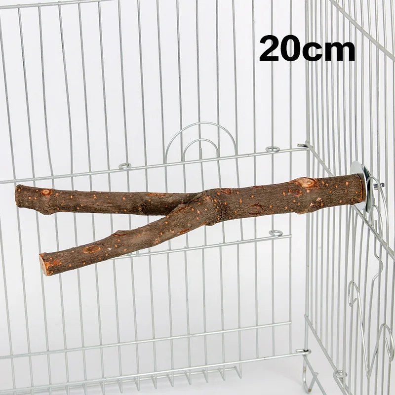 15/20/30cm Natural Wood Pet Parrot Raw Wood Fork Tree Branch Stand Rack Squirrel Bird Hamster Branch Perches Chew Toy StickD9091