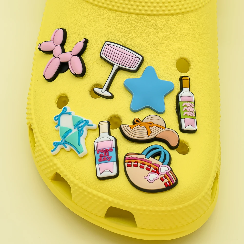 1pcs Casual Style PVC Shoe Charm for Accessories Pentagram Cosmetics Shoe Clips Decorations Buckle Sunglasses Hat Pins Clog