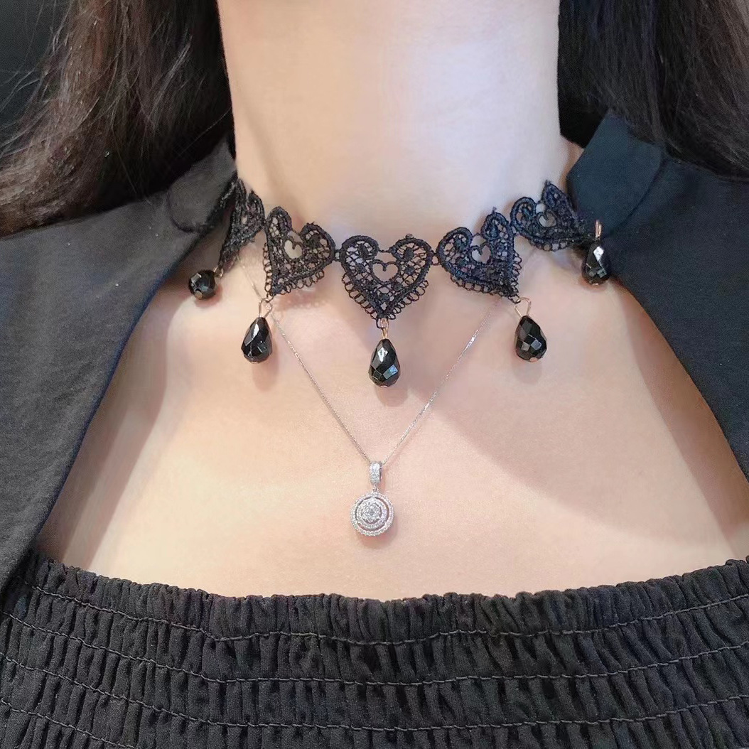 Sterg Rose Gold Topaz | Sier Circle Pendant Necklace for Women