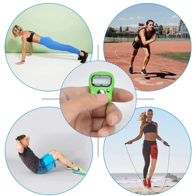 Mini Finger Counter LCD Electric Digital Display With Light Tally Counter Stitch Marker Sewing Knitting Weave Buddha Pray Soccer