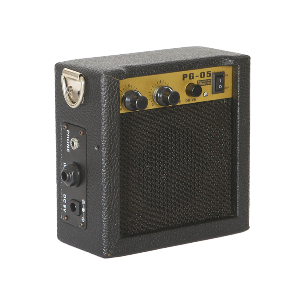 Mini Guitar Amplifier Amp Speaker 5W with 6.35mm Input 1/4 Inch Headphone Output Supports Volume Tone Adjustment Overdrive