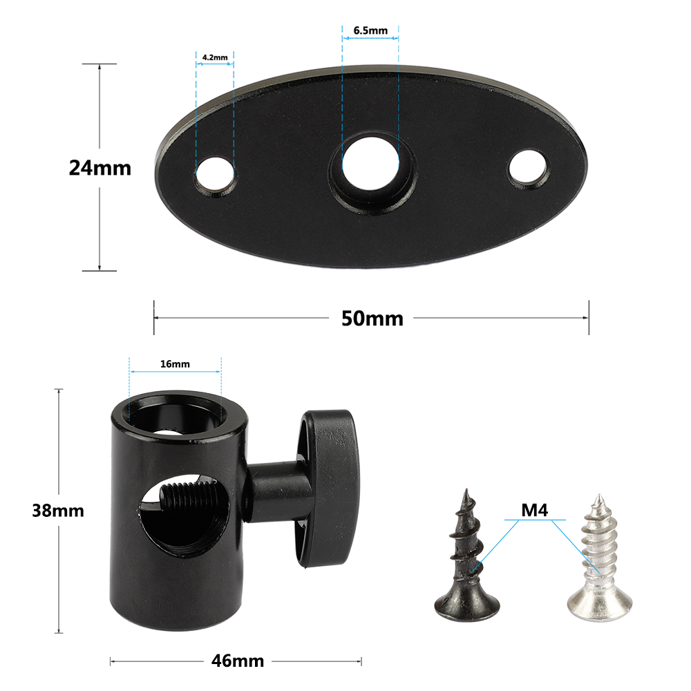 CAMVATE Light Stand Head Mount Adapter With Wall Mount Base For Flash Video Light Photography Accessories