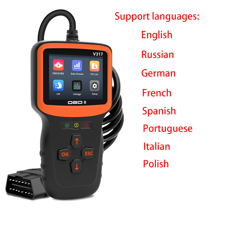 V317 new Color Screen OBD2 Diagnostic Tools Car Scanner hine 2025 Professional Tool Analyzer Automotive Code Reader Check Engine Fault