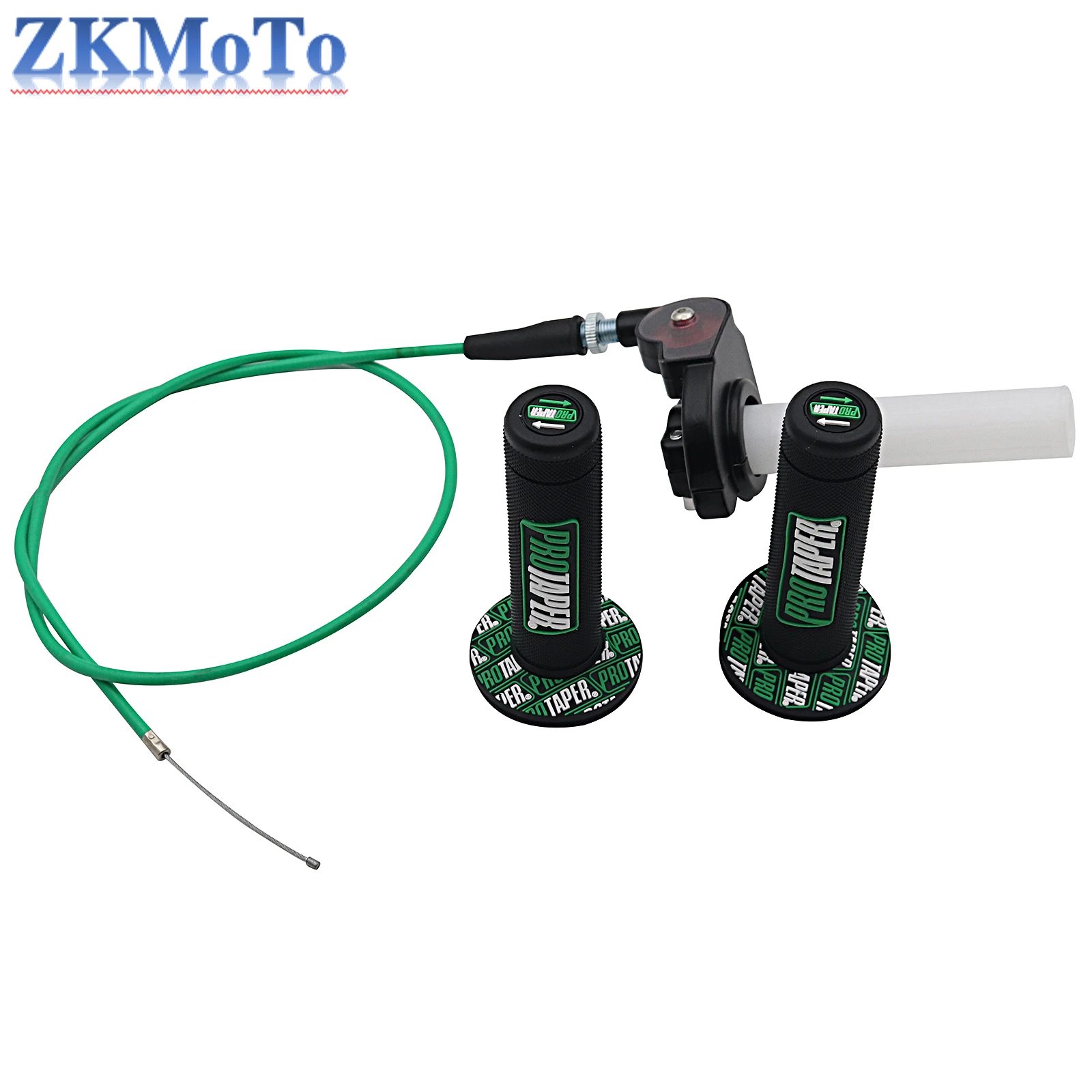 Motorcycle Grips with 1/4 Quick Turn Throttle Settle 1200MM Throttle Cable for PRO TAPER Handlebar Dirt Pit Bike Motocross Parts