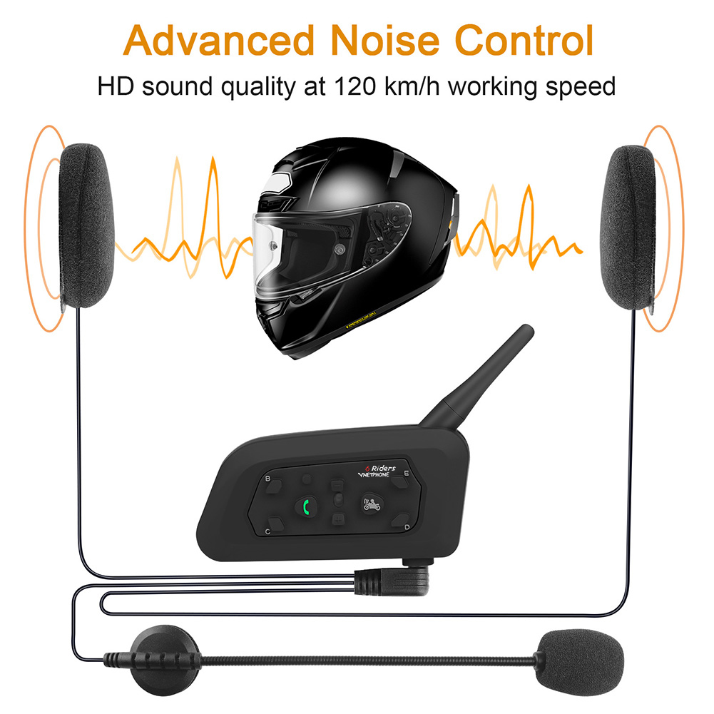 Motorcycle Helmet Intercom Stereo Device Headsets Bluetooth-compatible Speaker Earphone Replacement Clip for V4 V6 Multifunction