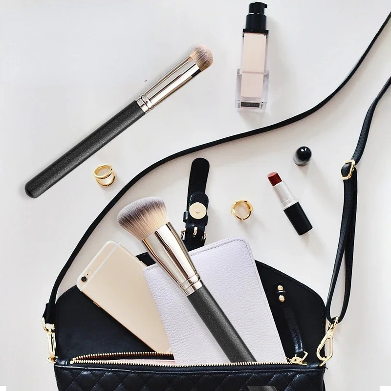 1Pcs Professional Makeup Brushes Set High-End Foundation Concealer Contour Blending Beauty Brush Frosted Wooden Handle z250527Q76T