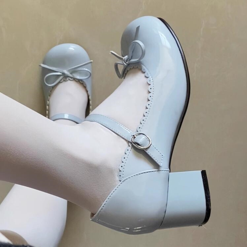Women's AIYUQI Lolita 2024 New Japanese Bow Preppy Style Girls JK Asahi Mary Jane Shoes Women d9ea