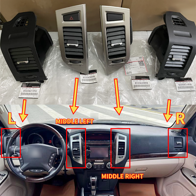 Car dashboard air conditioner air outlet is suitable for Mitsubishi Pajero Montero V87 V93 V95 V97 V98 07-22