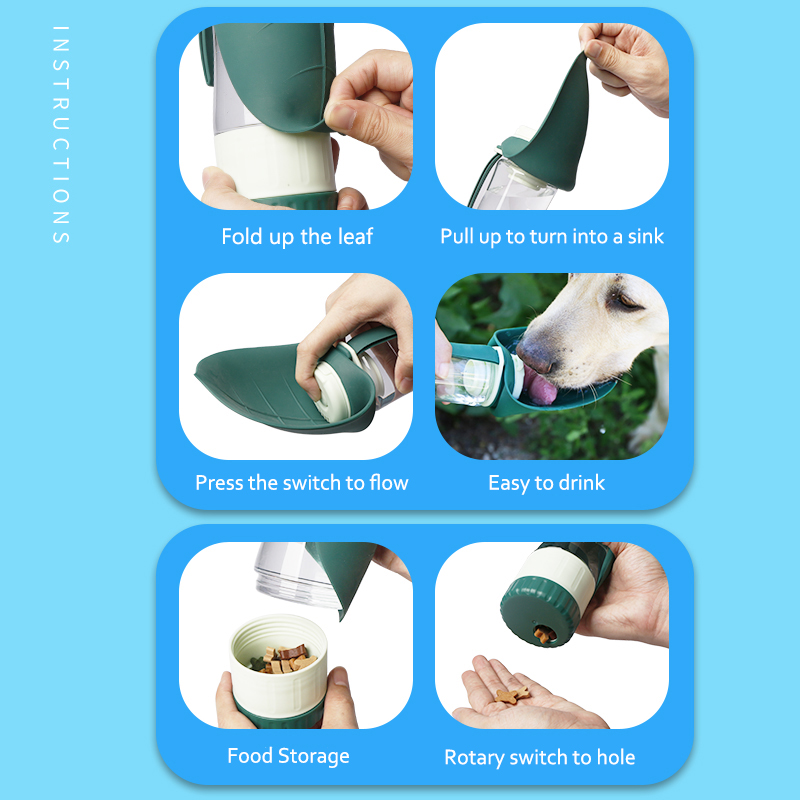 free shipping Large Dogs Portable Water Bottle Pet Foldable Silicone Leaf Bowls Feeder For Small Dog Cat Labrador Retriever Outdoor Dispenser