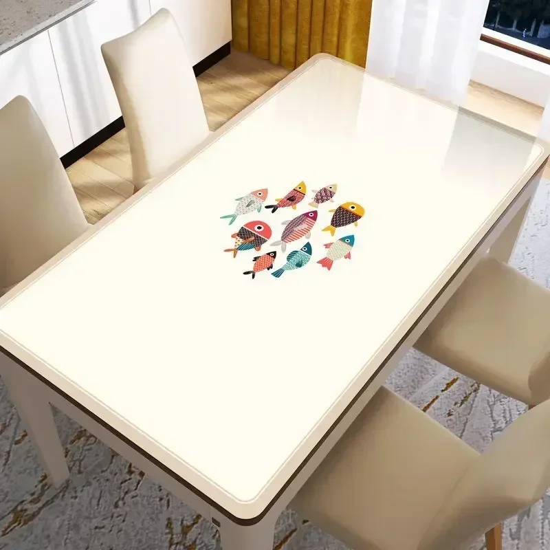 Table Protector Cover Transparent Mantel Antimanchas Impermeable Tela Decoration Mariage Maison TPWB01