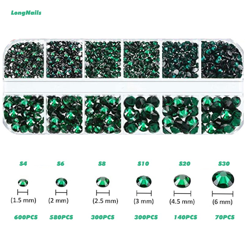 1900-2000pcs Crystal Diamonds Flat Back Glass Jewelry Rhinestones Wax Dotting ss4-30 AB Gems Pink Champagne Black Nail Stones 3D