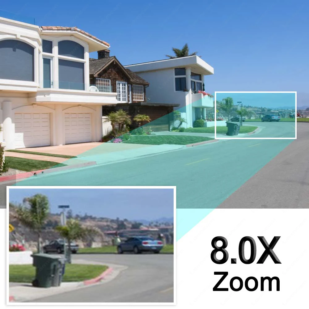 12MP 6K WiFi IP Camera Outdoor 8X Zoom Three Lens Dual Screen Home Security Camera Auto Tracking Mini CCTV WiFi Surveillance