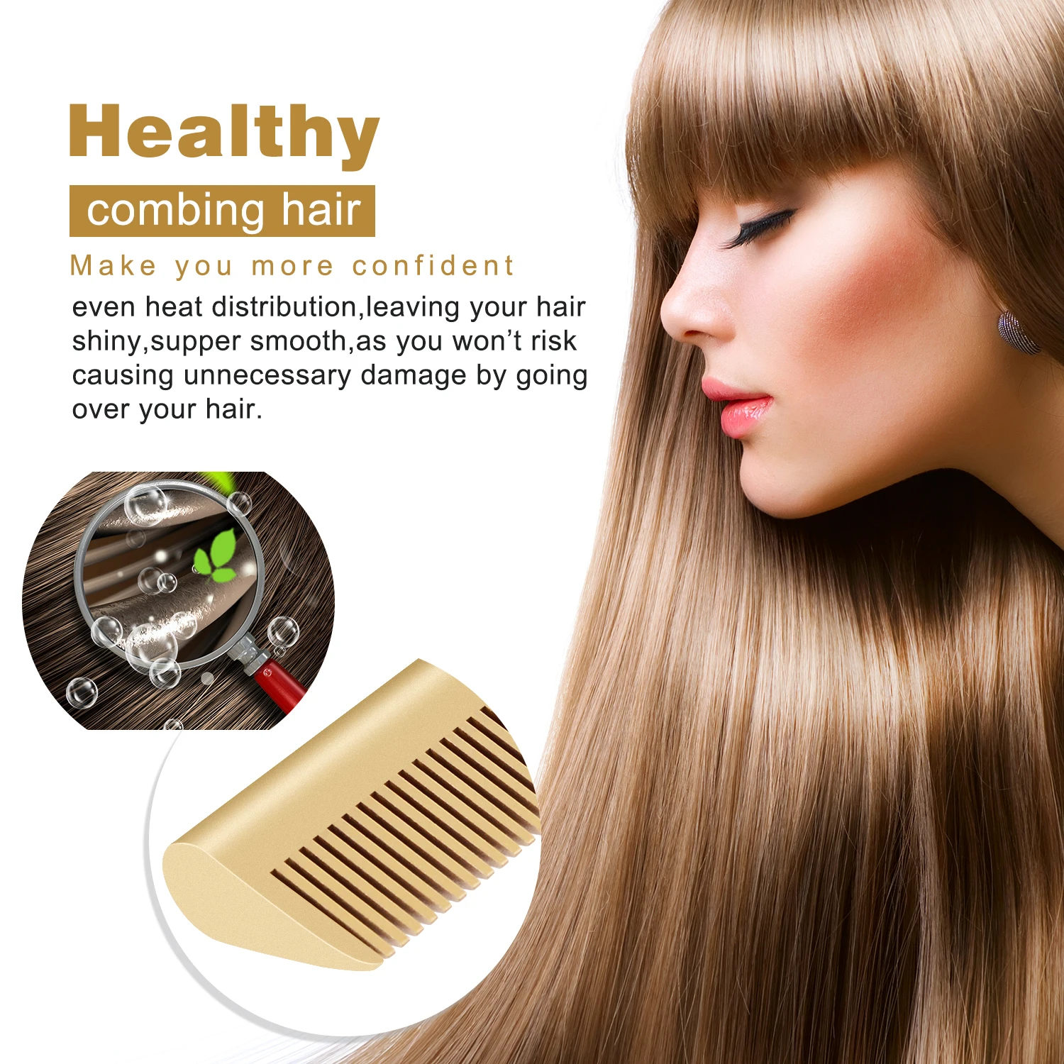 2 in 1 Electric Hot Heating Hair Brushes Comb Hair Straightener Curler Wet Dry Hair Iron Straightening Brush Hair Styling Tool