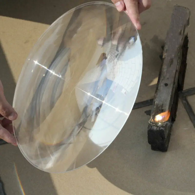 360mm Big Face Magnifying Glass Optical PMMA Solar Fresnel Lens Focal Length 220mm 450mm 660mm 900mm Concentrater