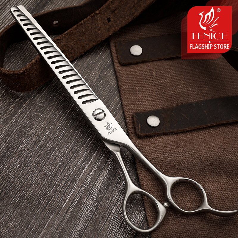 Fenice JP440C Steel 7 inch Dogs Gromming Scissors Pet Chunker Trimmer Scissors Thinning Shears Thinning Rate 50% Groomer Tools