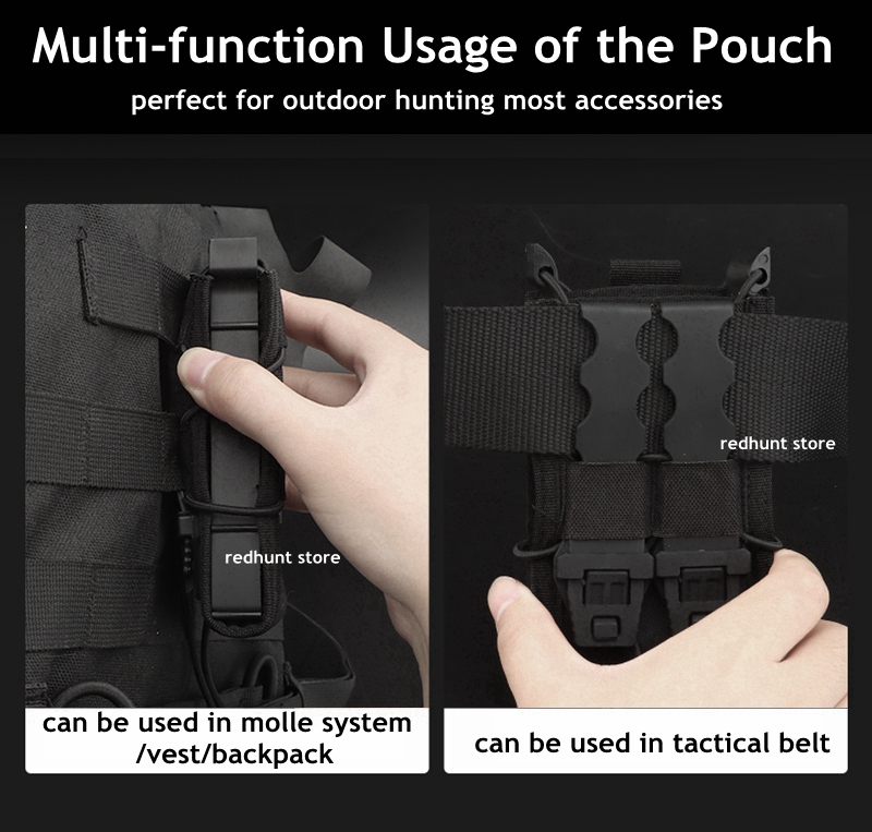 5.56 Single Magazine Pouch for AK AR M4 AR15 Molle Magazine Bag Rifle Pitol Molle Mag Holster Pouch Hunting Accessories