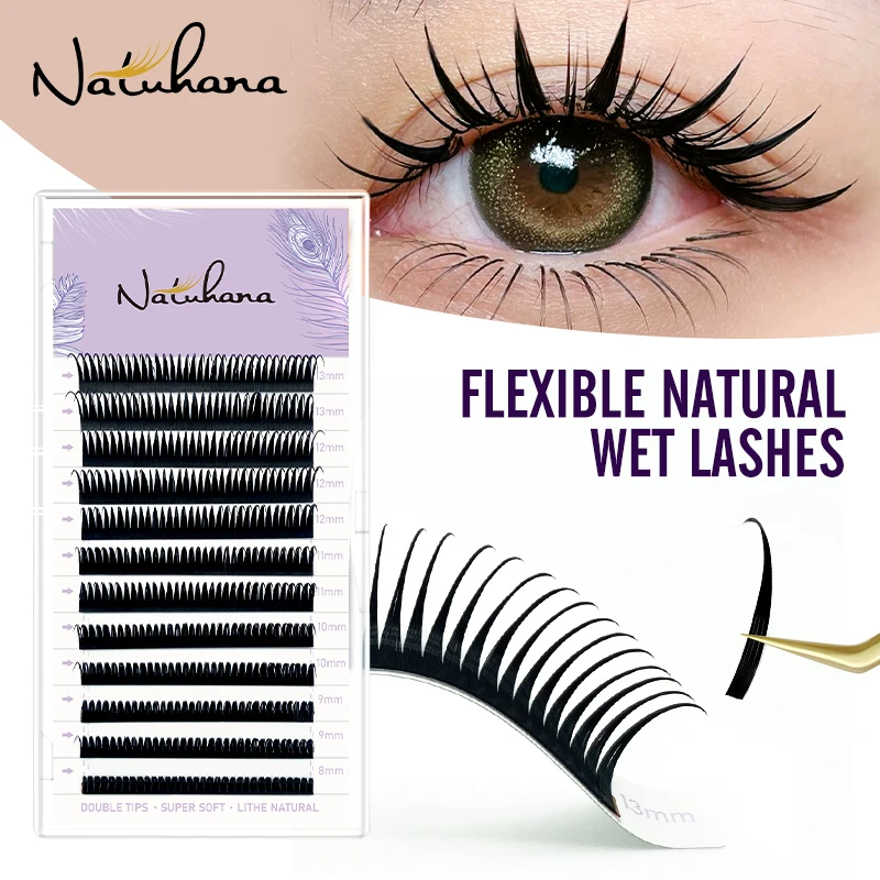 Wet Lashes Cosplay Eyelash Extensions 0.07mm Mink Spikes Lashes Manga new 2025 Wispy Premade Russian A Shape Natural Eyelashes