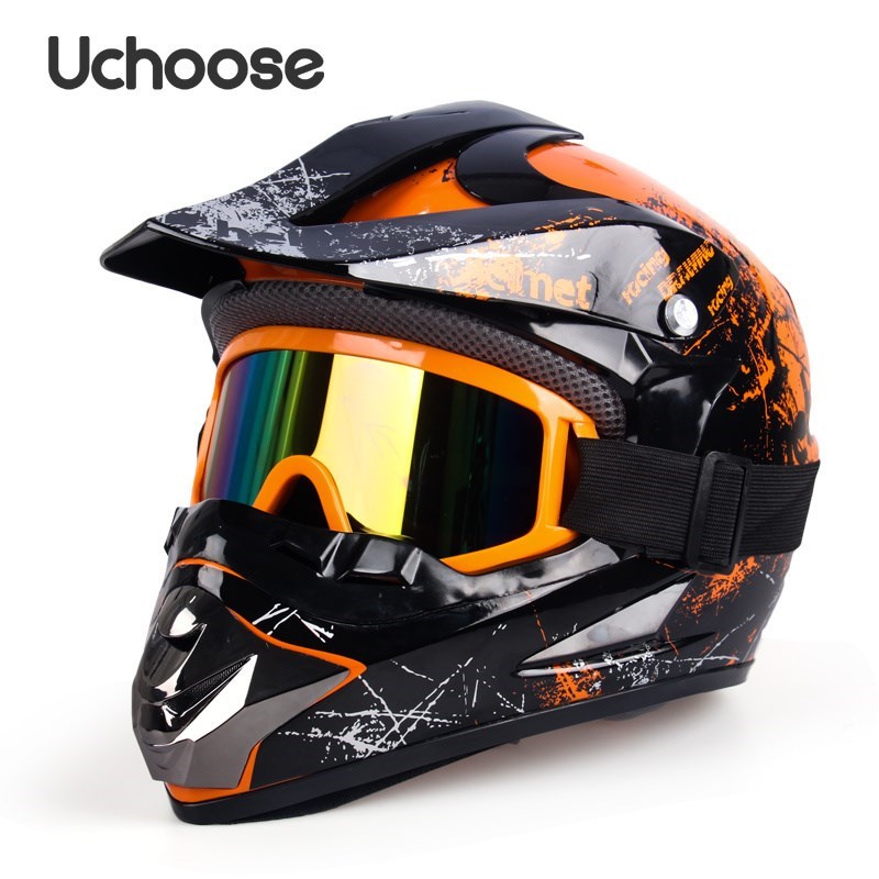 UCHOOSE Capacete De Moto Professional Motorcycle Helmet Motocross Off-Road Helm Children Moto Bike Accessories ATV Ike Downhill