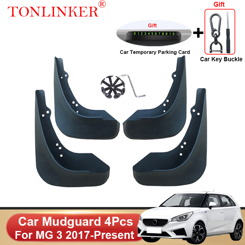 TONLINKER Car Mudguard For MG 3 MG3 2011 2012-2017-Present Mud Flaps Mudguards Splash Guards Fender Mudflaps 4Pcs Accessories
